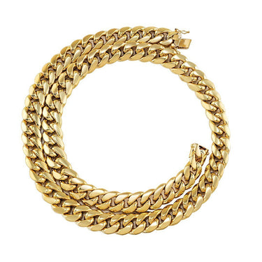 10k Yellow Gold Miami Cuban Chain 13.5 mm